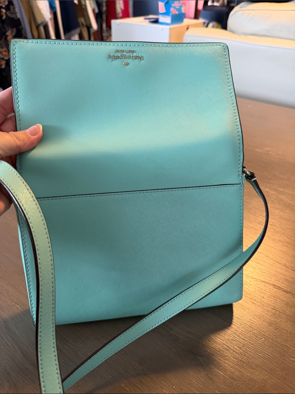 kate spade light mint leather crossbody - Picture 11 of 12